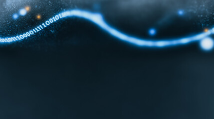 Wall Mural - digital data stream: a stunning visual representation of data flow, featuring binary code illuminati
