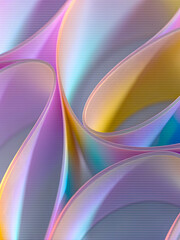 Wall Mural - Abstract geometric rainbow colorful background with patterned glass texture.