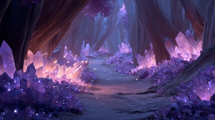 Wall Mural - Mystical Purple Nebula: Stunning Space Art Wallpaper