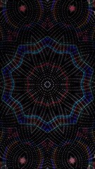Wall Mural - abstract lines colorful light shining round shape in center, Abstract background moving stripes and flashing with shining light