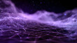 © Davy - Abstract nanostructure technology of global digital network featuring purple information funnel and polygonal light grid 3D portal illustration