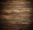 © Ariyan - Dark Brown Rustic Wooden Planks Background Texture, Horizontal Wood Grain, Weathered Timber Surface