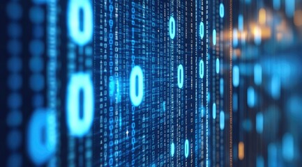Binary code matrix background