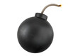 © Hridoy - Black round bomb with burning fuse  isolated on white  background PNG