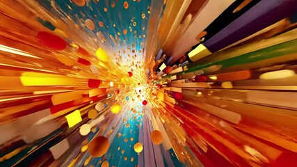 Leinwandbilder - Dynamic explosion of colors and shapes in a vibrant abstract display showcasing an energetic burst in 4k resolution