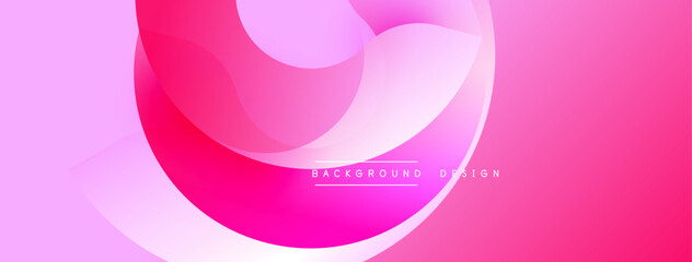 Wall Mural - abstract pink background. smooth shapes overlap creating dynamic visual effect. modern design suitab