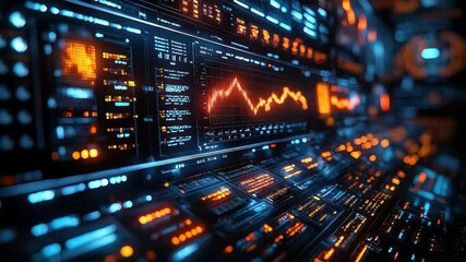 Futuristic technological interface display