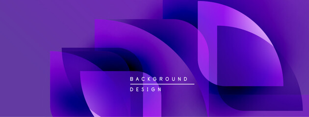 Aufkleber - Abstract purple background. Overlapping layers create dynamic visual effect. Modern design suitable for digital projects.