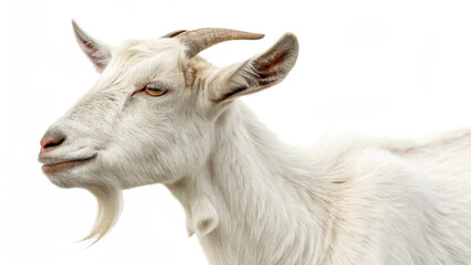 full body shot of a white goat , generative ai