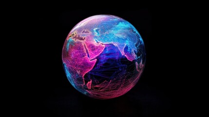 Colorful earth globe illustration