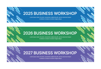 Wall Mural - modern business banner templates with abstract geometric patterns. perfect for workshops, events, co