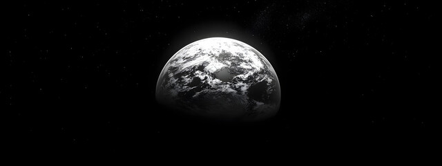 Wall Mural - The Earth in space with the sun rising over it.