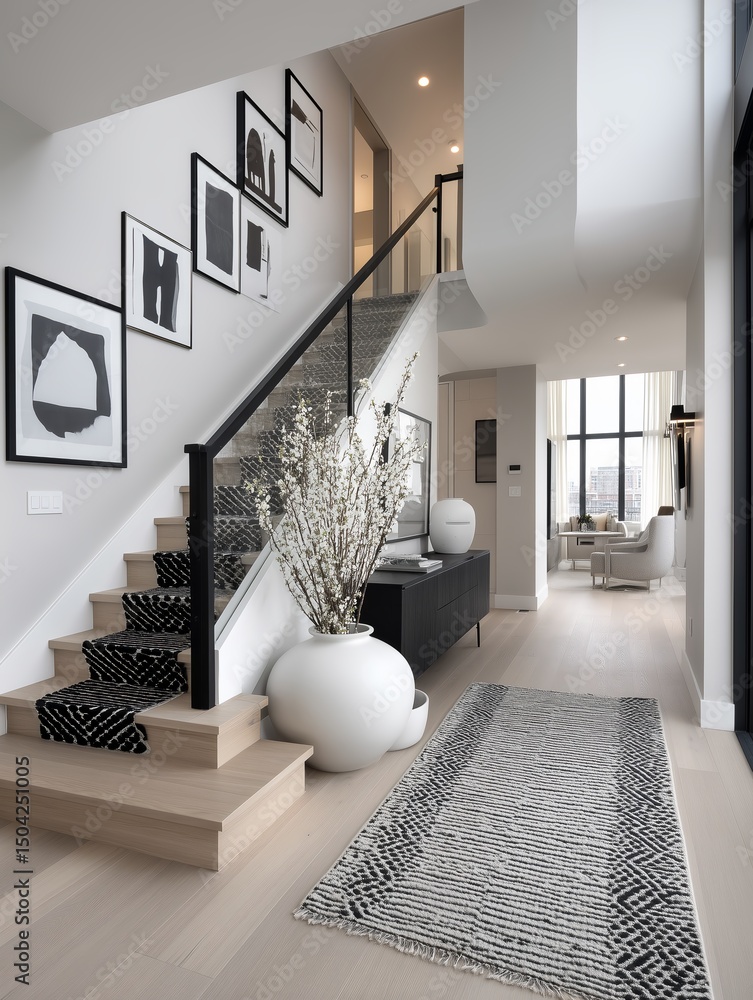 Hall d'entré d'une maison moderne Stock Photo | Adobe Stock