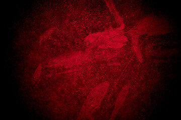 Aufkleber - Old wall texture cement black red  background abstract dark color design are light with white gradient background.