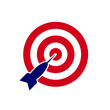 © syamhnsb - Red and blue bullseye target isolated on a transparent background.