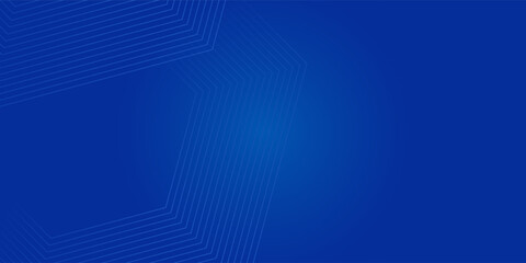 Wall Mural - modern abstract blue background with glowing geometric lines. blue gradient hexagon shape design. fu