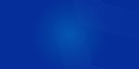 Wall Mural - modern abstract blue background with glowing geometric lines. blue gradient hexagon shape design. fu