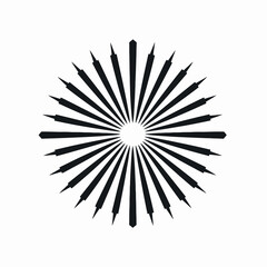 Wall Mural - black rays burst abstract sunburst starburst vector graphic illustration design element background a