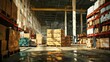 © LeNo - Magazzino industriale, scaffalature, pallet, merci, logistica