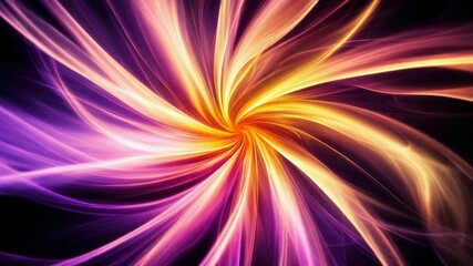 Wall Mural - vibrant swirling light pattern with glowing orange, yellow, and purple streaks creating dynamic and 
