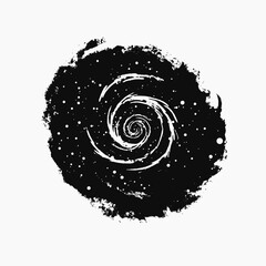 Wall Mural - black hole galaxy space stars universe cosmos swirl celestial astronomy illustration dark matter neb