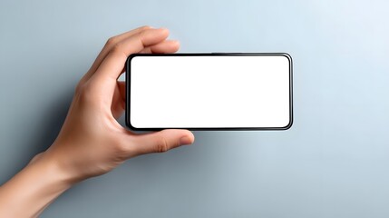 Wall Mural - smartphone with blank screen for mobile app presentation