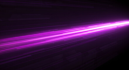 Wall Mural - purple light beam on dark abstract background. high-speed data transfer concept for internet, teleco
