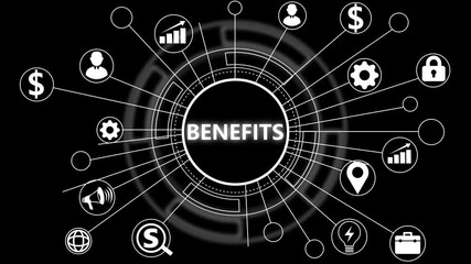 Employee benefits help to get the best human resources. Business concept.Internet, business, Technology and network concept