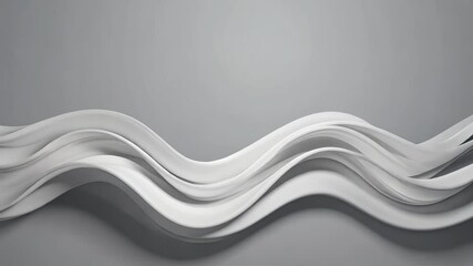  Minimalist white wave pattern loop background. motion video.