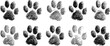 © cac_tus - Black and white sketched paw print patterns. Vector illustration