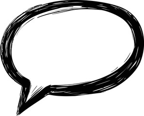 Poster - Comic style empty speech bubble in black and white illustration. Vector illustration