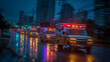 © Dzmitry - Ambulances race down a rainy street to assist victims in urgent need