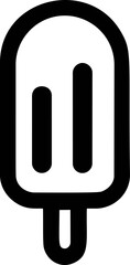 Poster - Black and white minimalist popsicle icon with rounded corners. Vector illustration