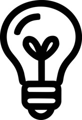 Poster - Outline of a black light bulb icon. Vector illustration