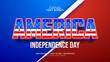 © DzakiraStudio - American Independence Day text effect, 4th of July text style effect vector template
