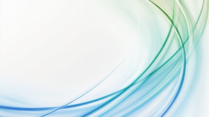 Leinwandbilder - Elegant abstract background with blue and green curves shaped like rings, soft gradient and minimal white space, ideal for modern digital designs.