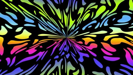 Fototapete - Psychedelic Color Swirls Creating Hypnotic Motion. Loop Background