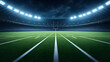 © TaufikJahan - Night football stadium empty green field and bright lights