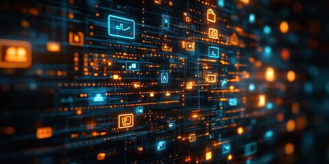 Digital online marketing commerce sale concept. online shopping and icon customer network connection on hologram virtual screen, m-banking and omni channel