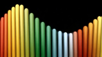 Fototapete - Vibrant Wave of Colors: A dynamic display of colorful vertical bars, creating a visual rhythm and evoking a sense of modern artistry.