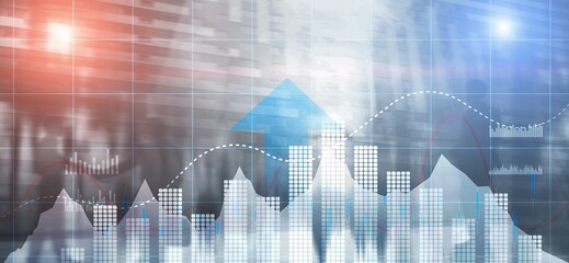 Wall Mural - business intelligence marketing finance management. mixed media