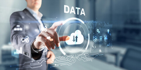 cloud computing, data storage and security 2025 concept