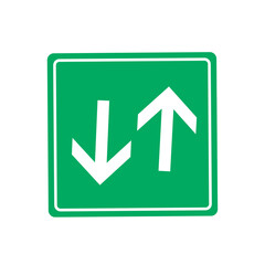 Wall Mural - green arrow sign