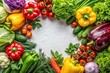 © kittipon - Fresh Vegetables Border - High Definition Photography