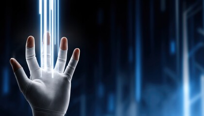 Aufkleber - A hand is shown with a white glove on it