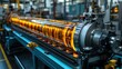 © Udane - Industrial machinery showcasing advanced manufacturing processes with vibrant orange illumination