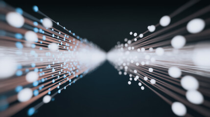 Wall Mural - digital connectivity: a dynamic composition of interconnected dots and lines, illustrating the essen