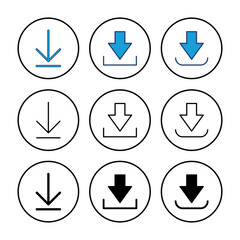 Wall Mural - download icon vector. download vector icon