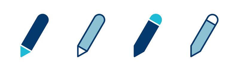 Poster - pencil icon vector isolated on white background. pencil vector icon