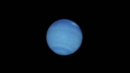 Wall Mural - Animation depicting Neptune orbiting in outer space.